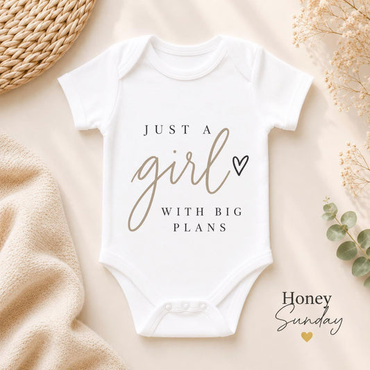 Just a Girl With Big Plans Baby Vest
