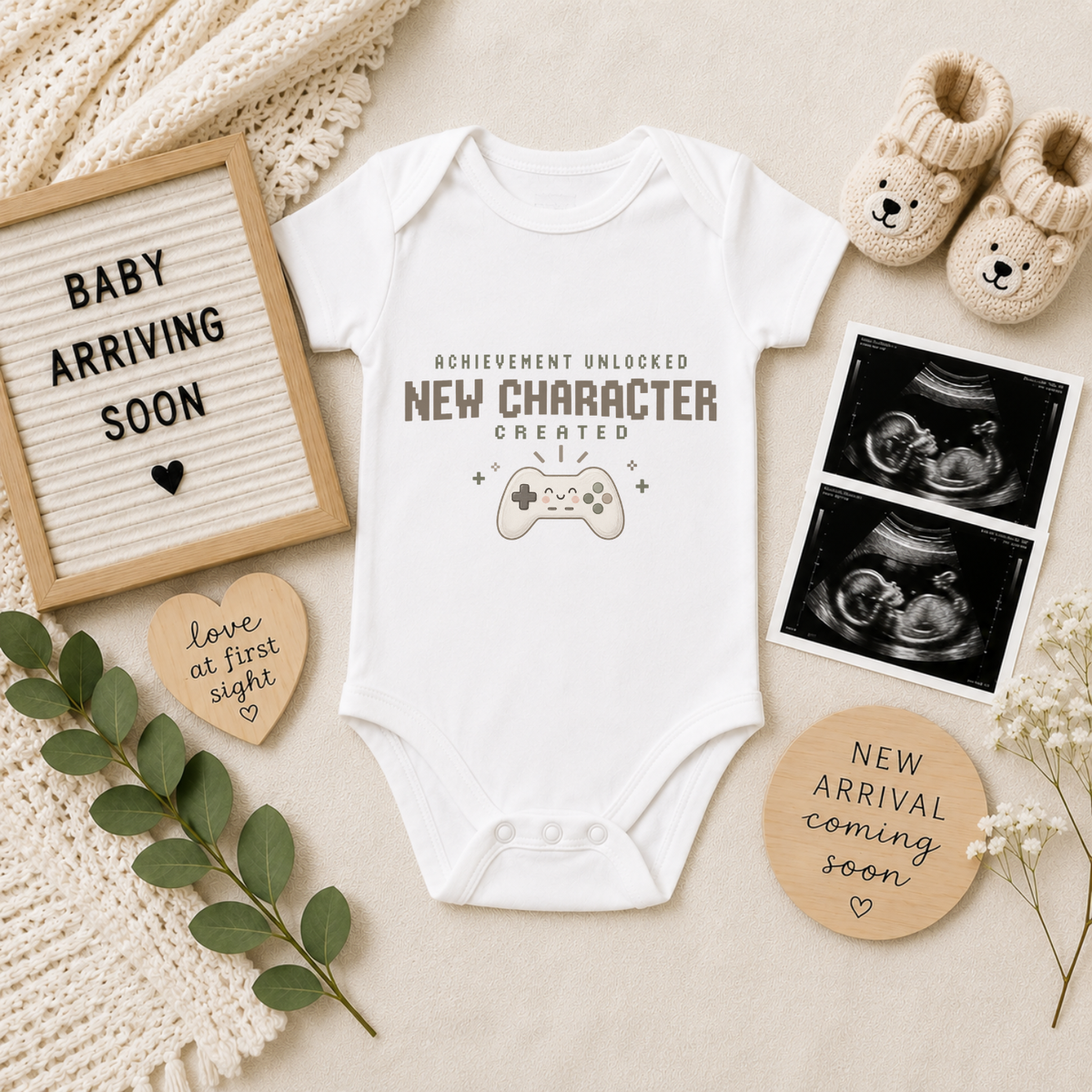 Achievement Unlocked New Character Created Baby Vest