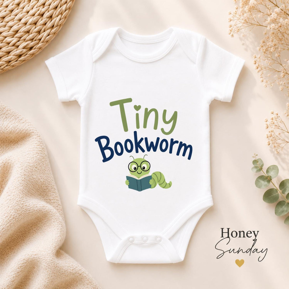 Tiny Bookworm Baby Vest