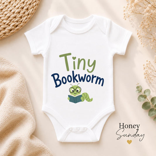 Tiny Bookworm Baby Vest