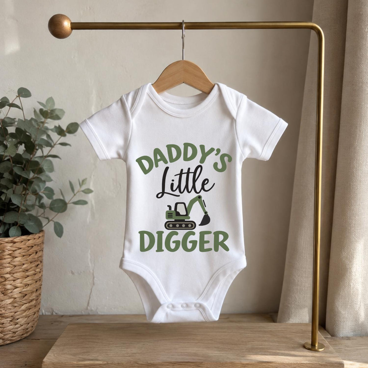 Daddy’s Little Digger Baby Vest
