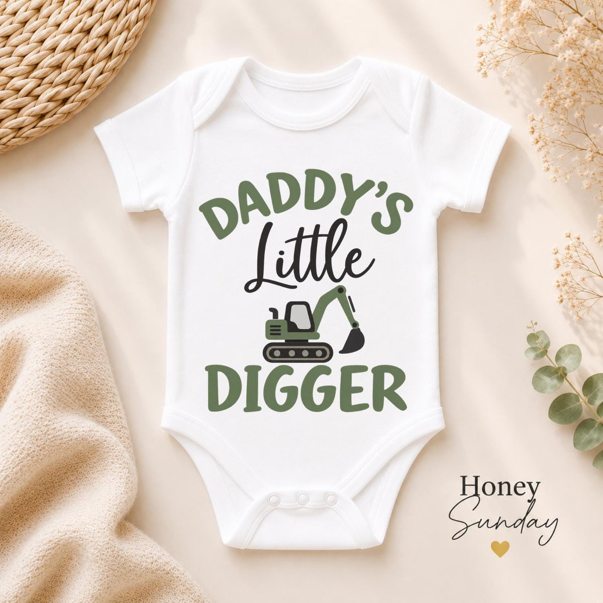 Daddy’s Little Digger Baby Vest