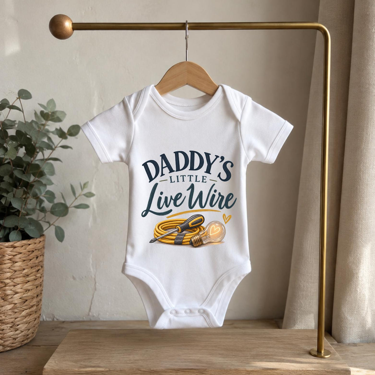 Daddy’s Little Live Wire Baby Vest