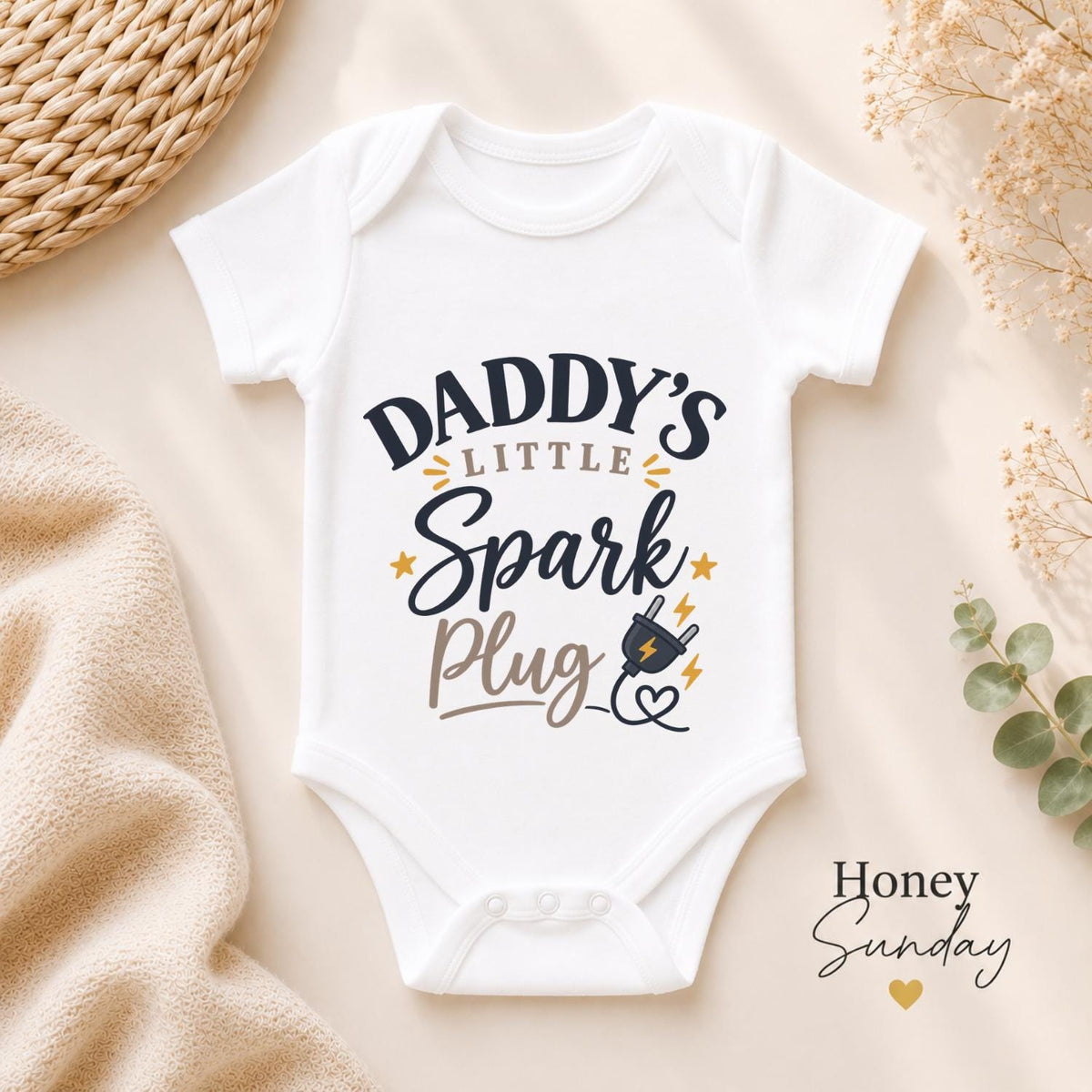 Daddy’s Little Spark Plug Baby Vest