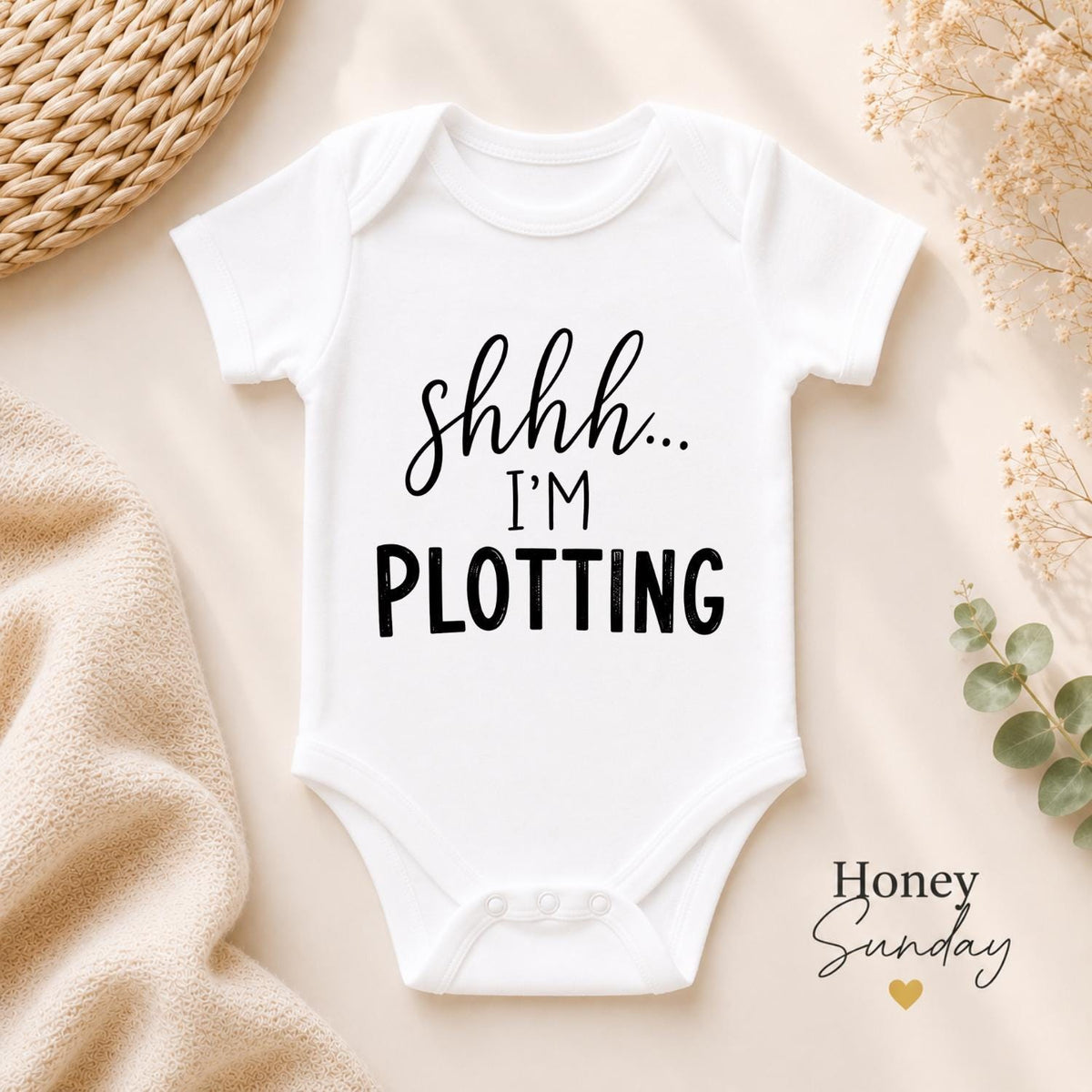 Shh I'm Plotting Baby Vest