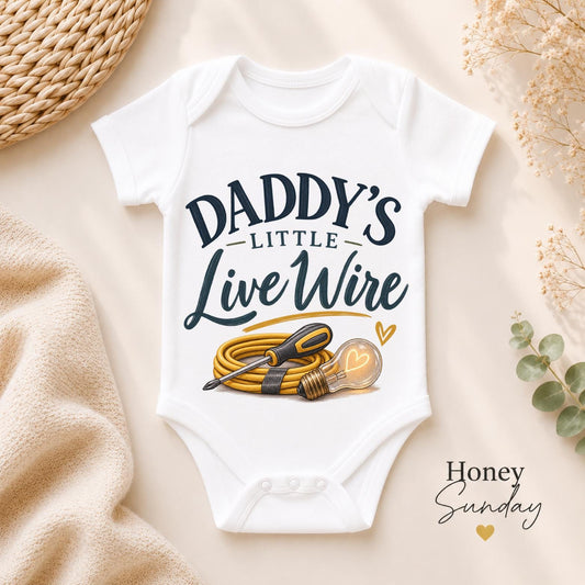 Daddy’s Little Live Wire Baby Vest