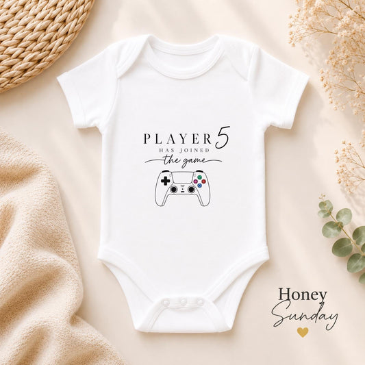 Player 5 Has Joined the Game Baby Vest