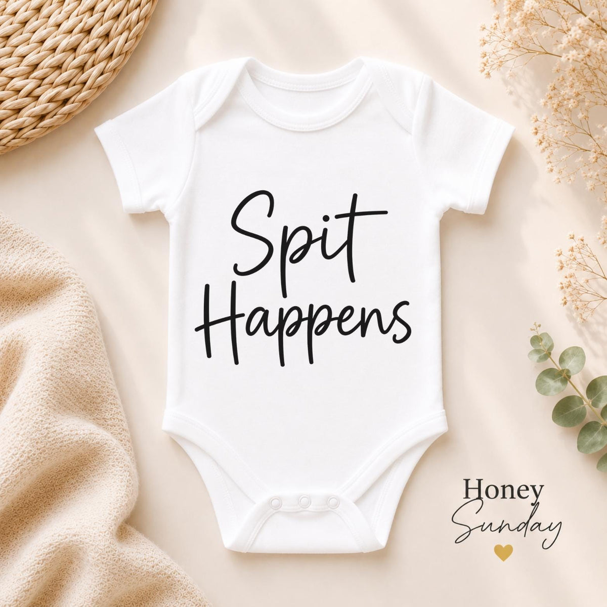 Spit Happens Baby Vest
