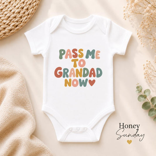 Pass Me to Grandad Baby Vest