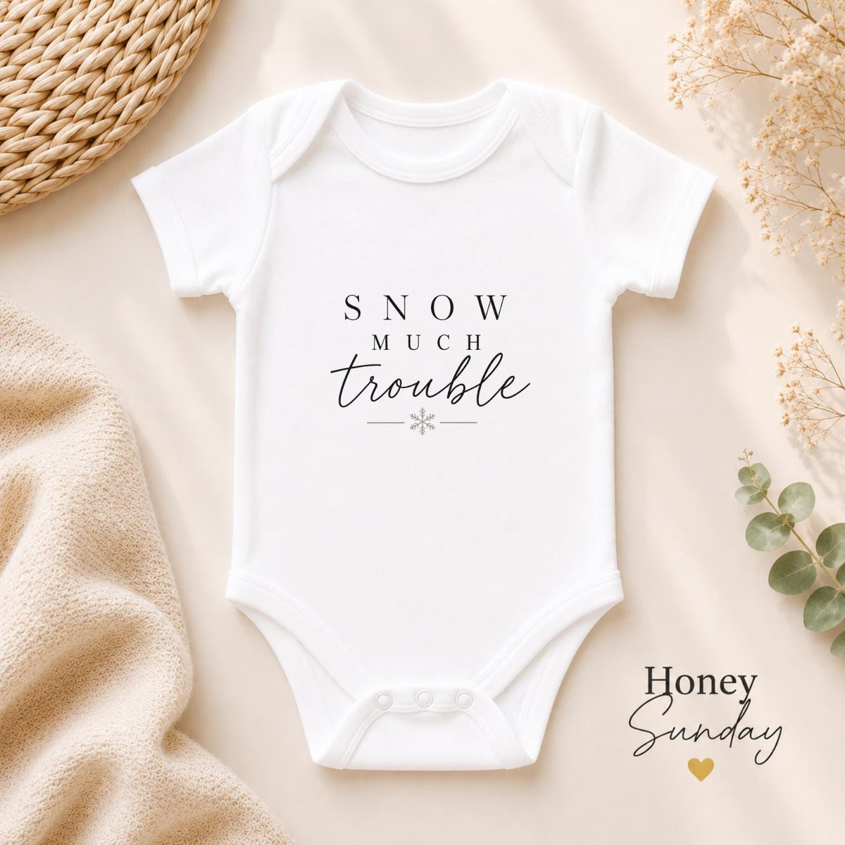 Snow Much Trouble Baby Vest