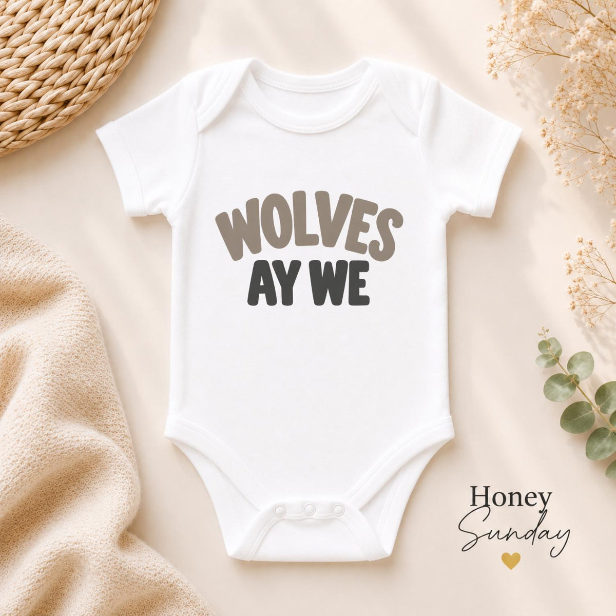Wolves Ay We Baby Vest
