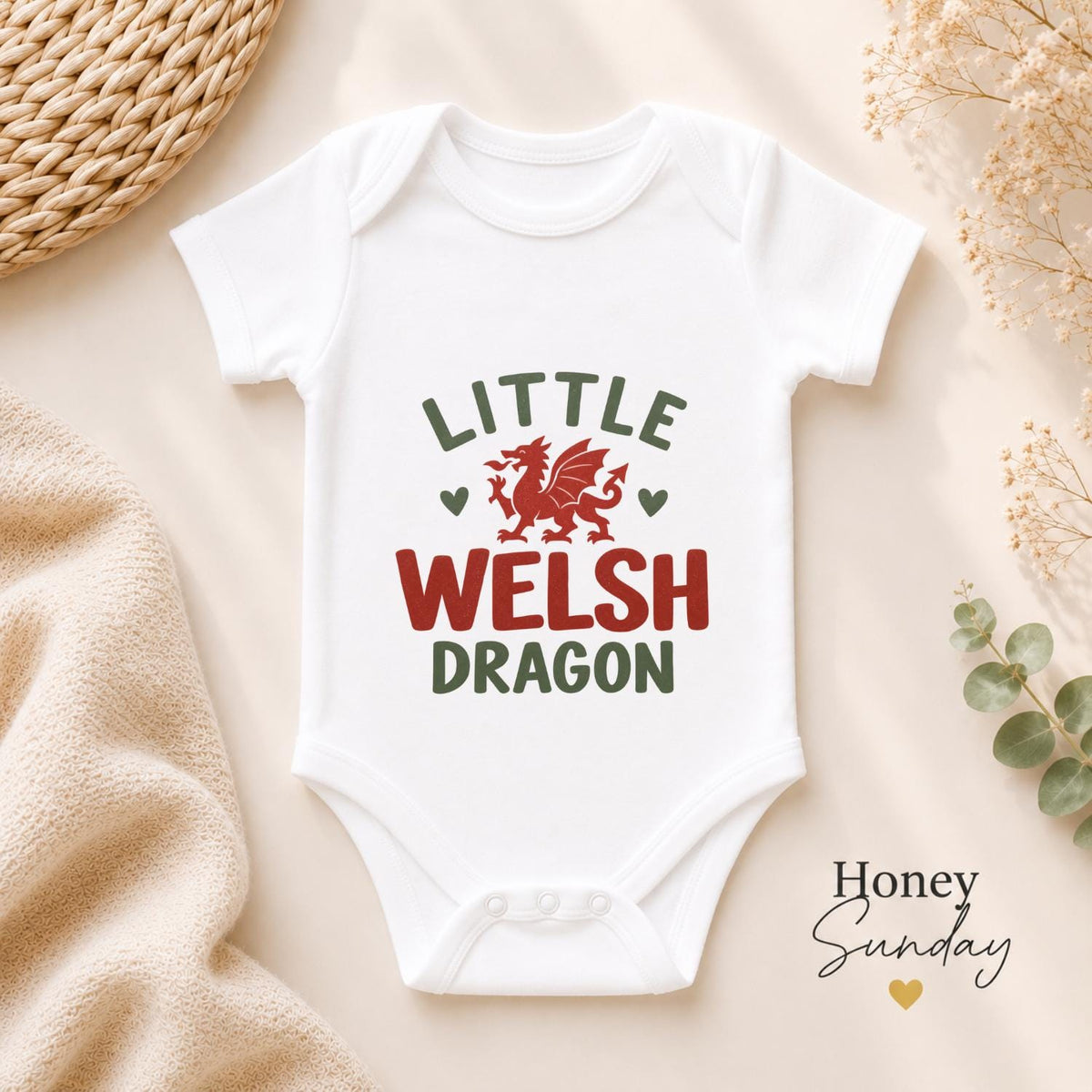 Little Welsh Dragon Baby Vest