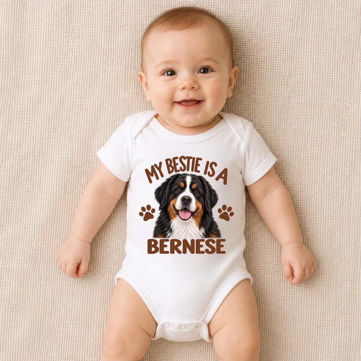 My Bestie Is a Bernese Baby Vest