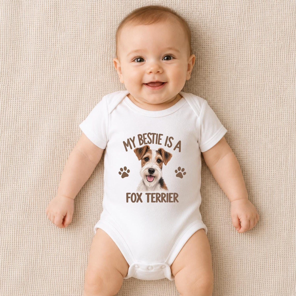 My Bestie Is a Fox Terrier Baby Vest