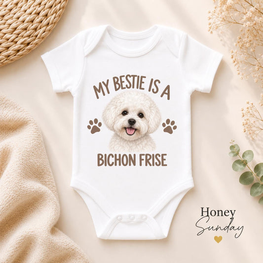 My Bestie Is a Bichon Frise Baby Vest