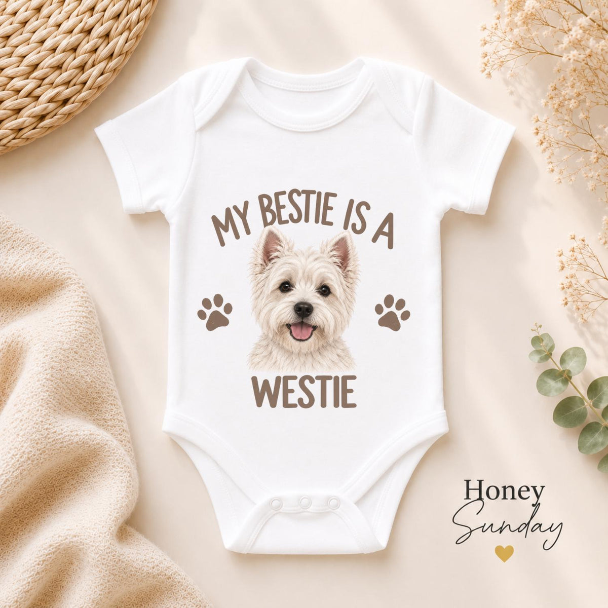 My Bestie Is a Westie Baby Vest