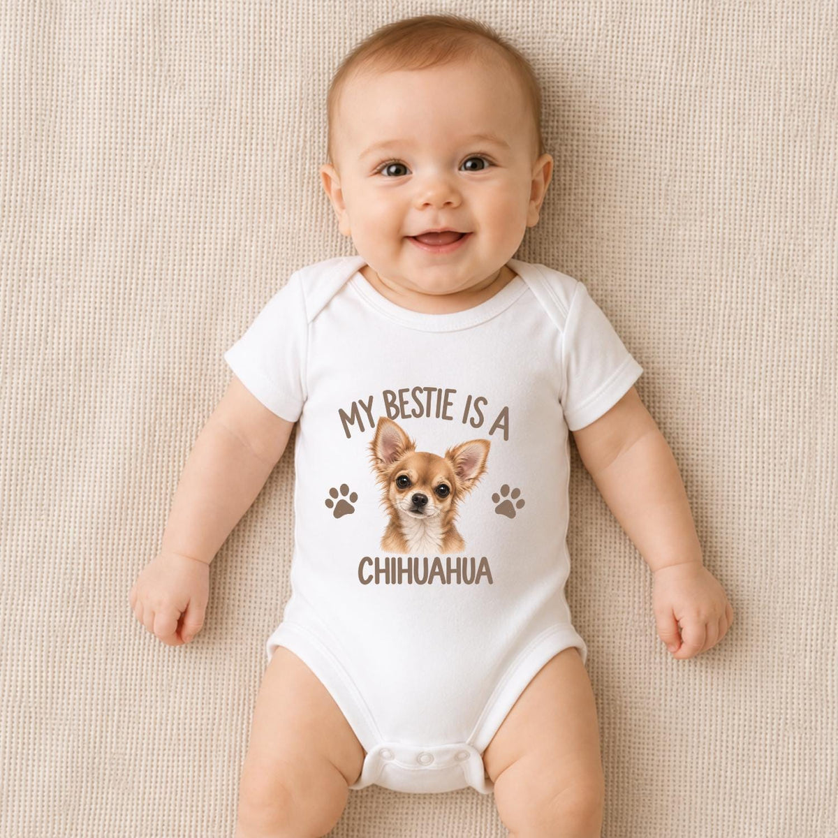 My Bestie Is a Chihuahua Baby Vest