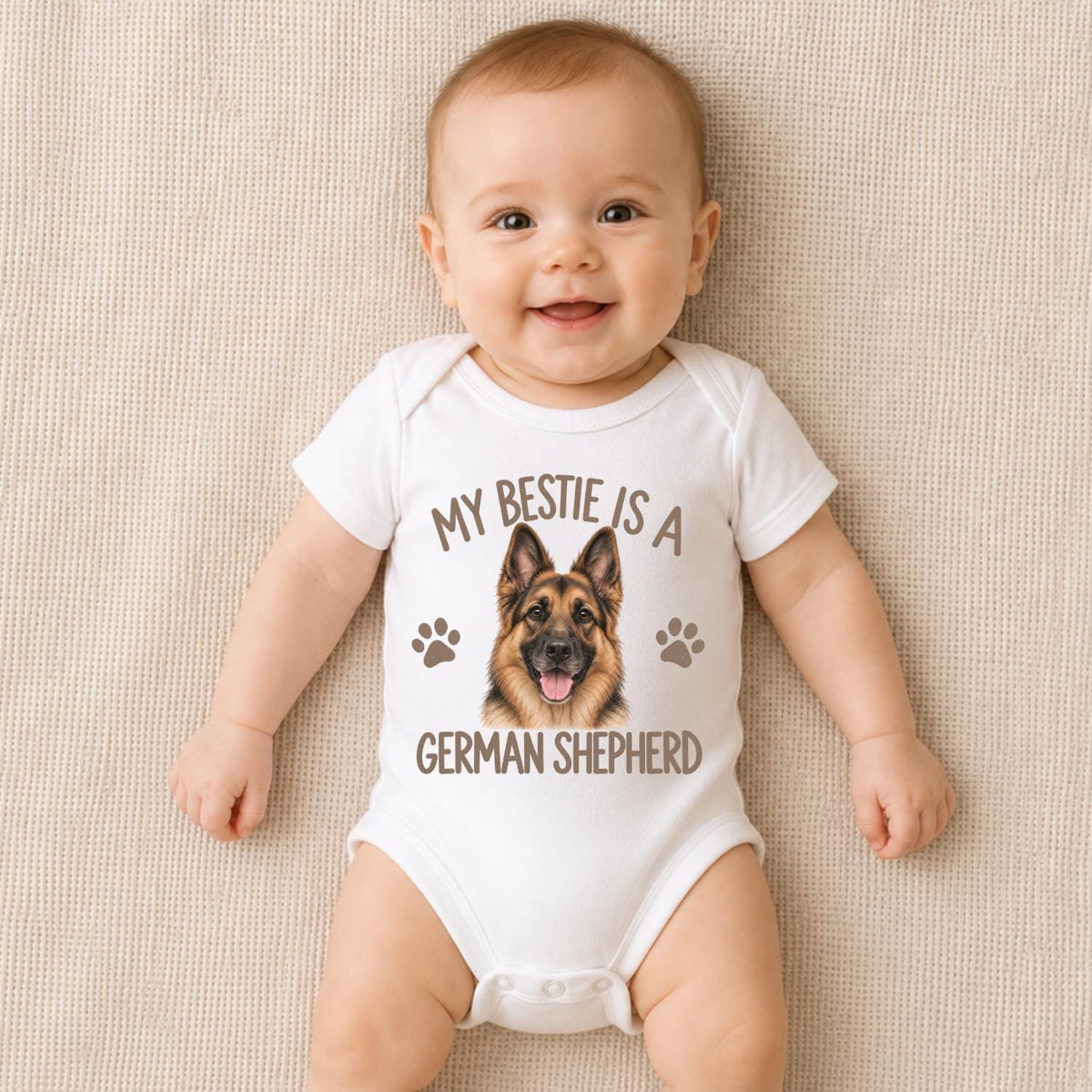My Bestie Is a German Shepherd Baby Vest