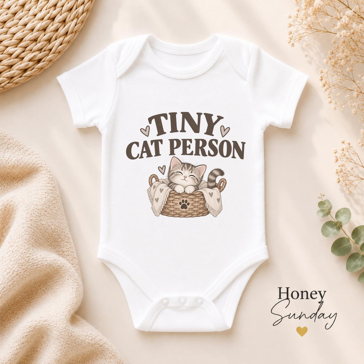 Tiny Cat Person Baby Vest