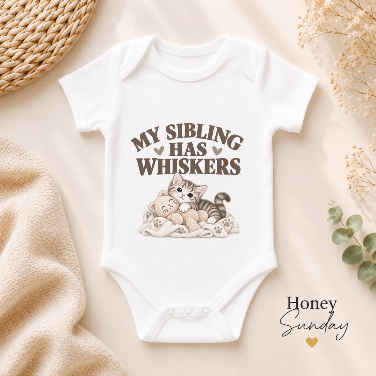 My Sibling Has Whiskers Baby Vest