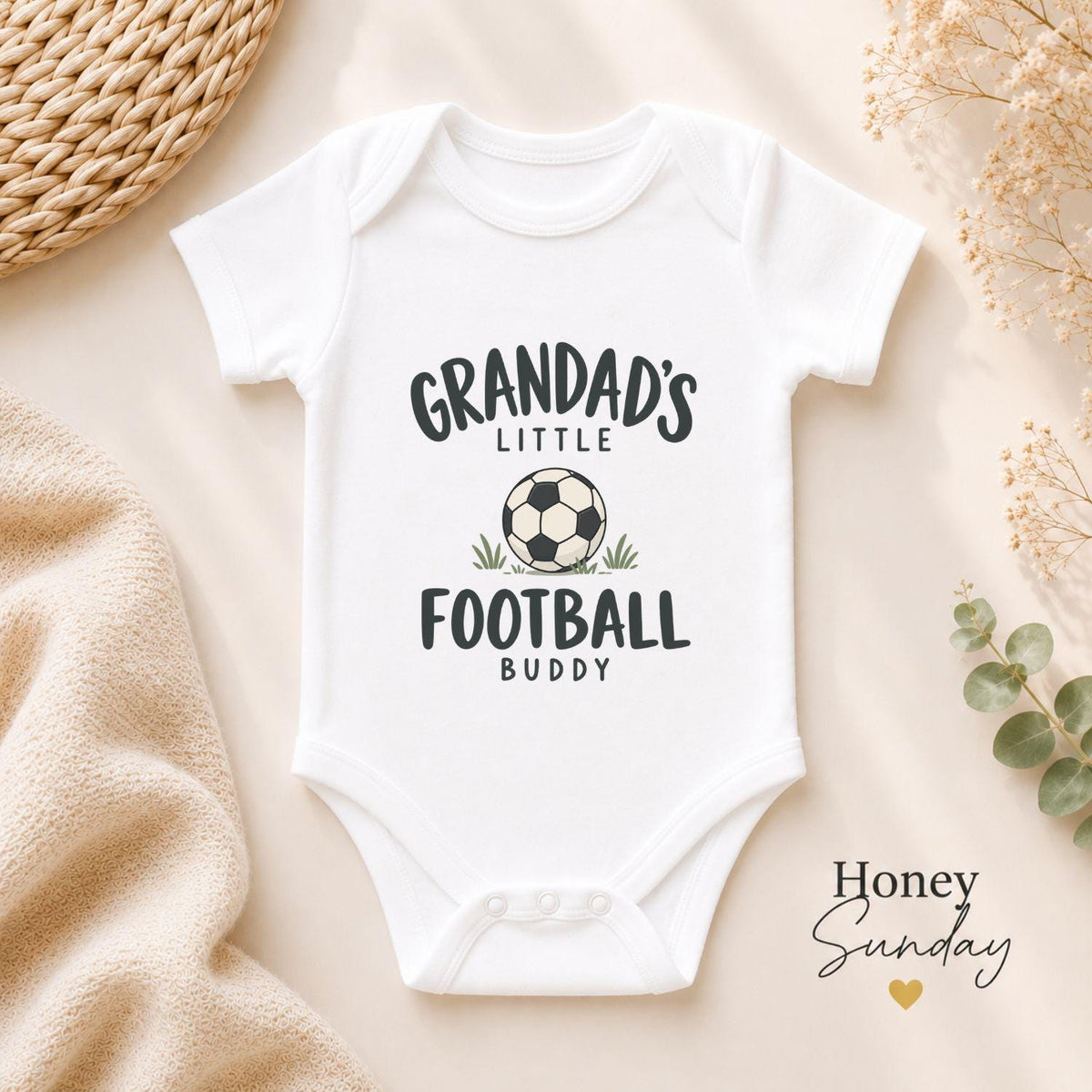 Grandad’s Little Football Buddy Baby Vest