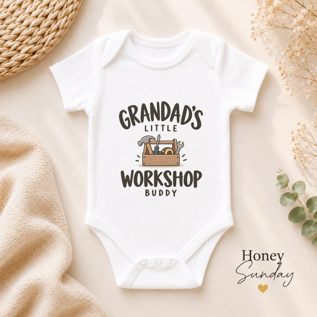Grandad’s Little Workshop Buddy Baby Vest
