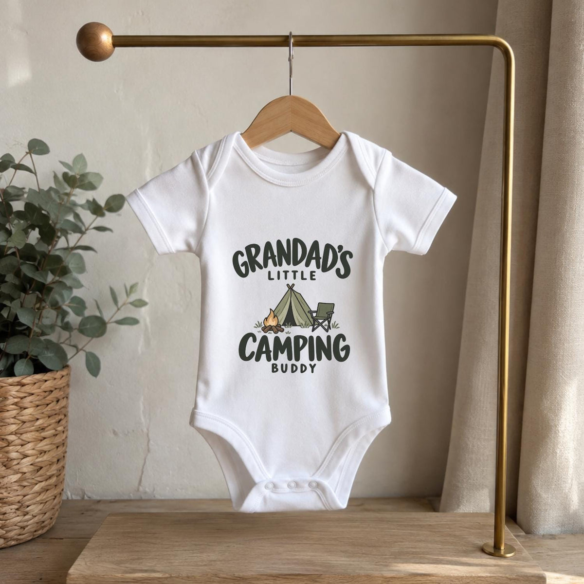 Grandad’s Little Camping Buddy Baby Vest