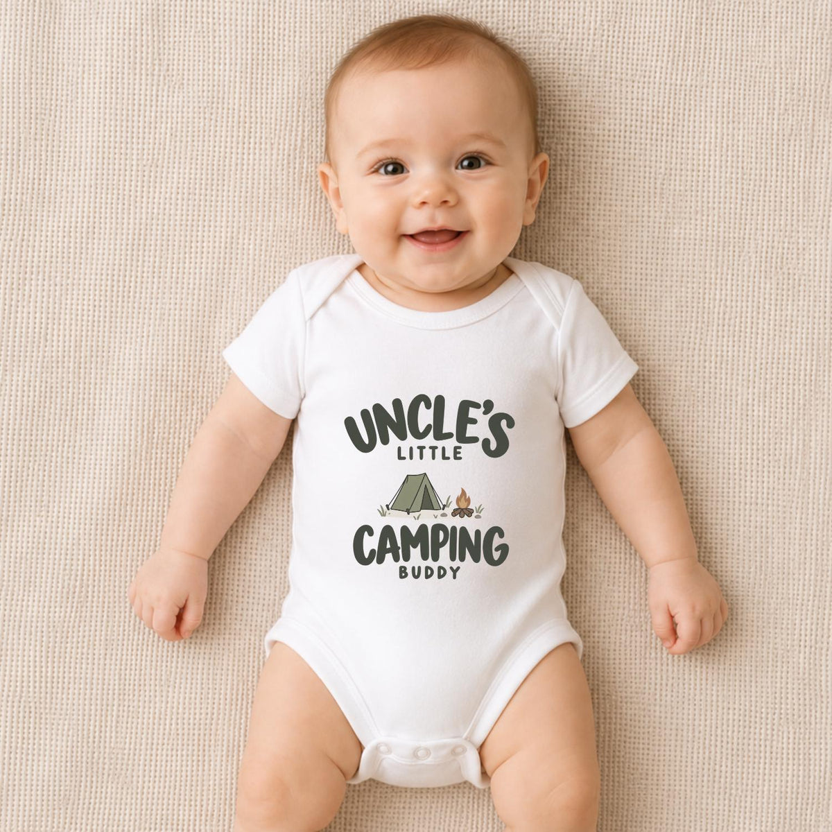 Uncle’s Little Camping Buddy Baby Vest