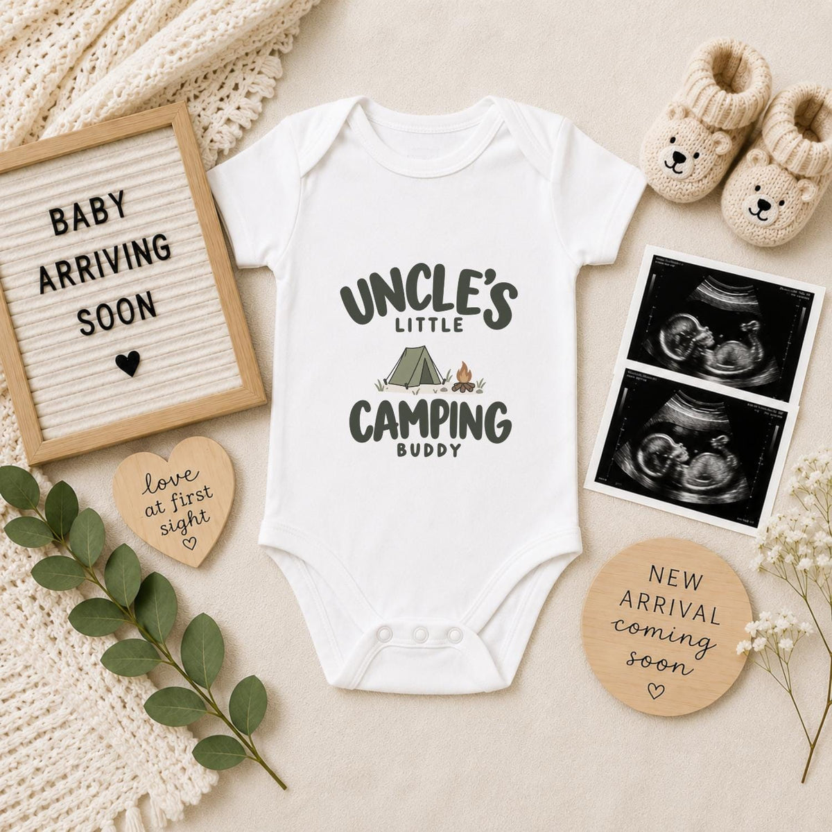 Uncle’s Little Camping Buddy Baby Vest