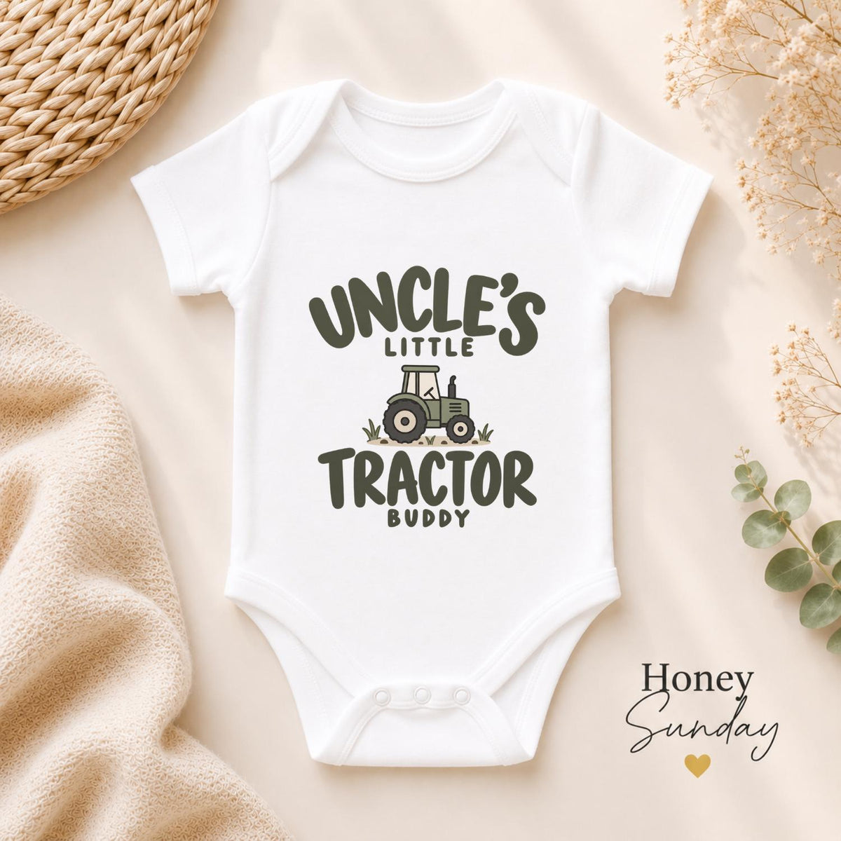Uncle’s Little Tractor Buddy Baby Vest