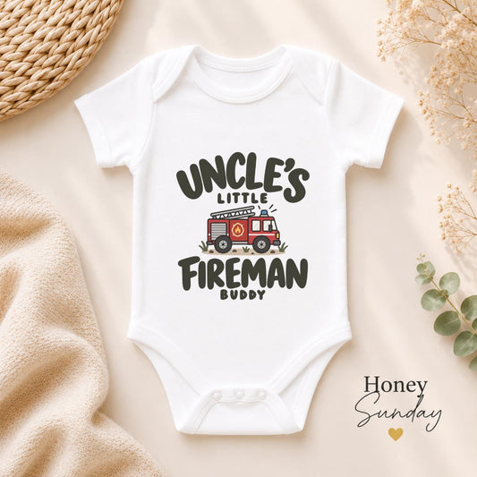 Uncle’s Little Fireman Buddy Baby Vest