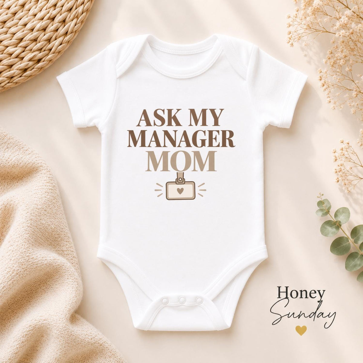 Ask My Manager Mom Baby Vest