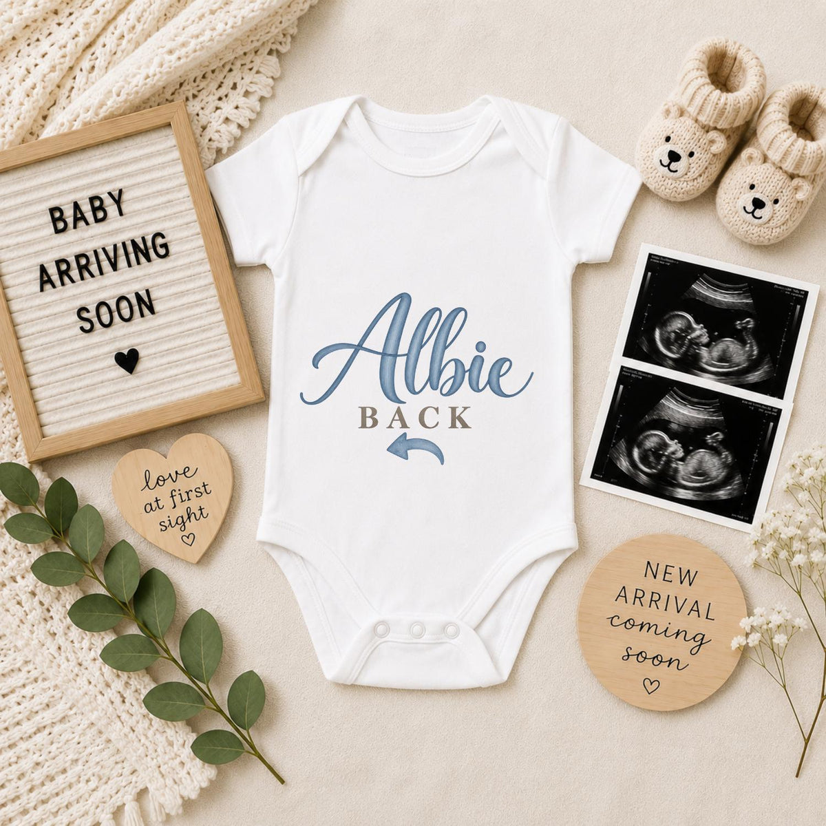 Albie Back Baby Vest