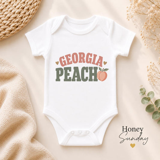 Georgia Peach Baby Vest