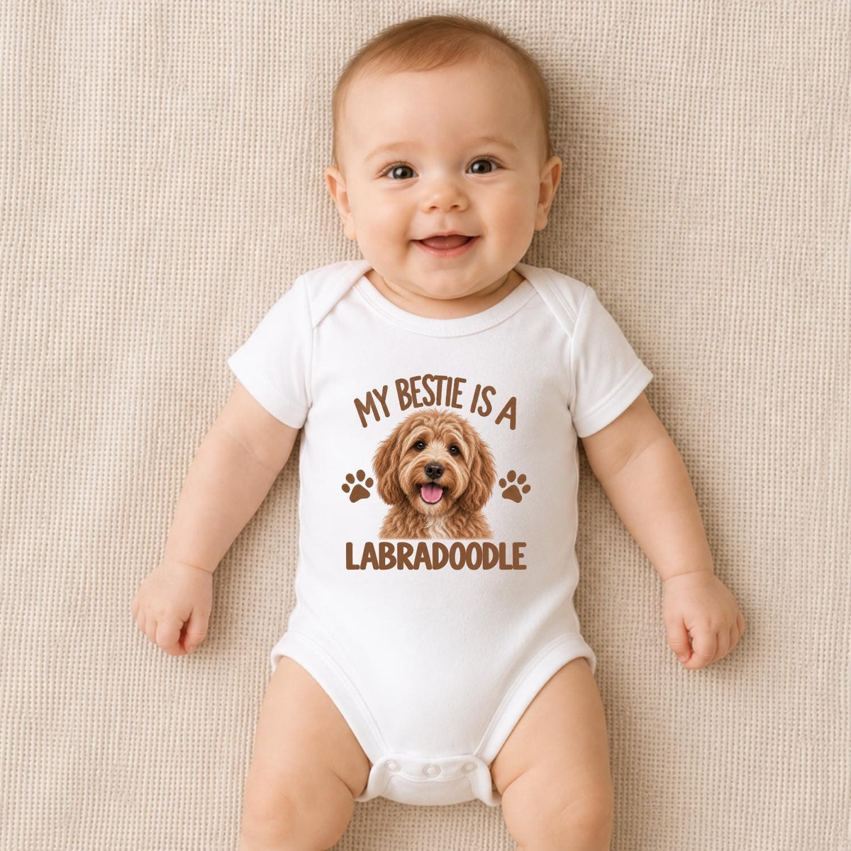 My Bestie Is a Labradoodle Baby Vest