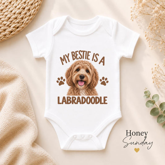 My Bestie Is a Labradoodle Baby Vest