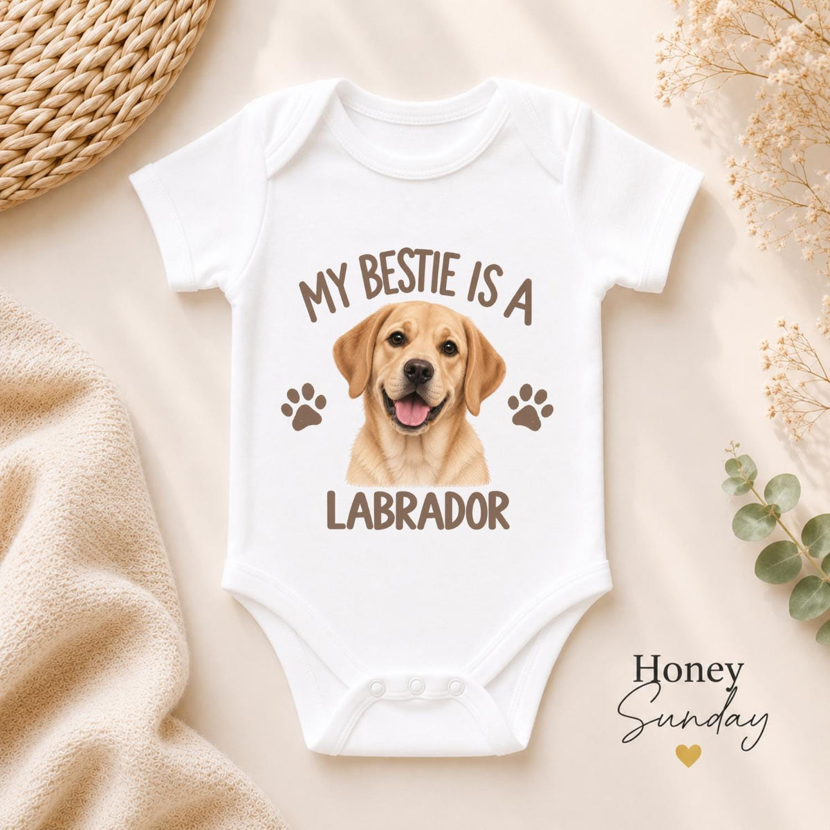 My Bestie Is a Labrador Baby Vest