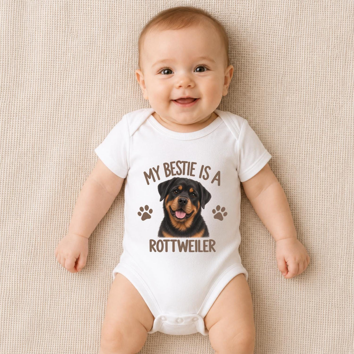 My Bestie Is a Rottweiler Baby Vest