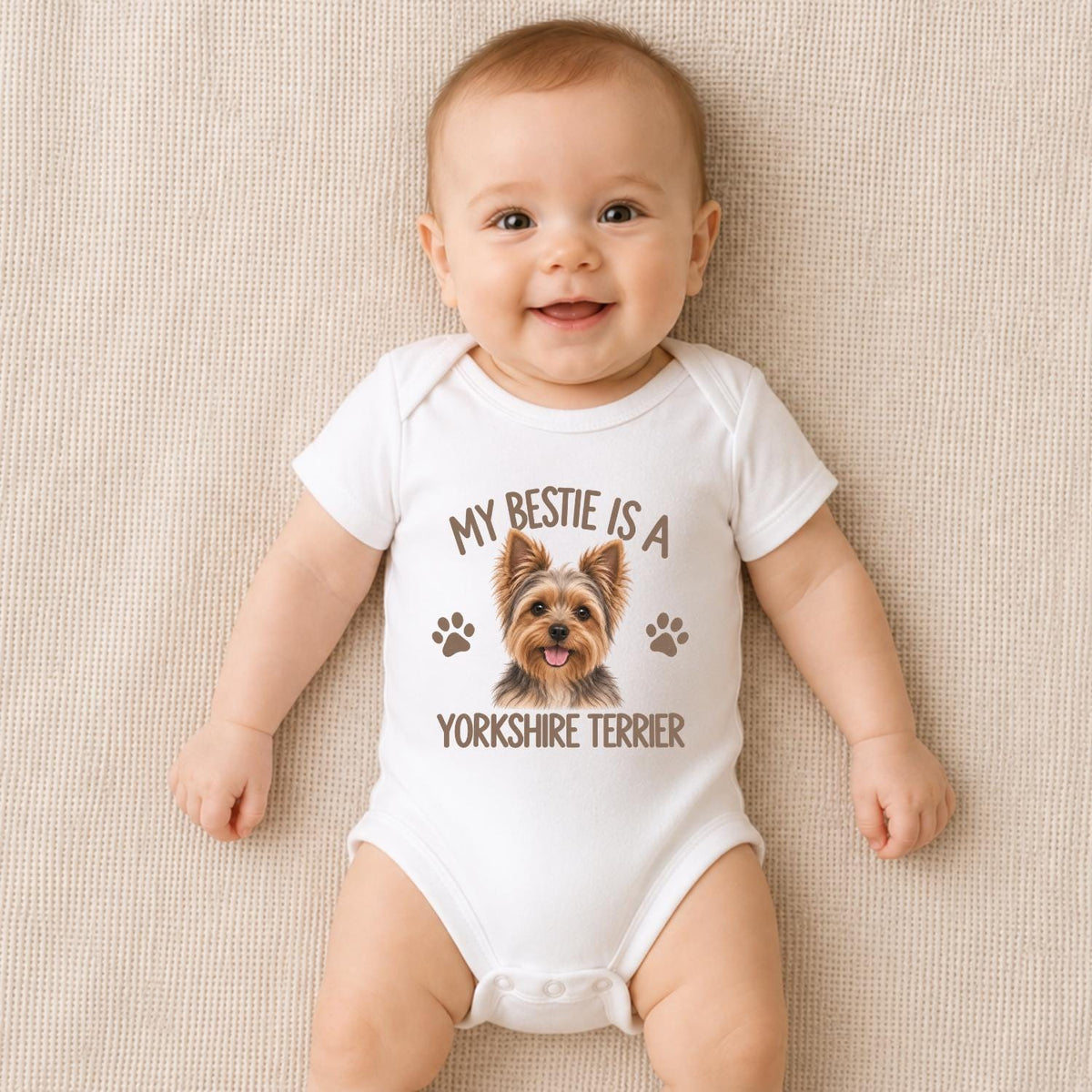 My Bestie Is a Yorkshire Terrier Baby Vest