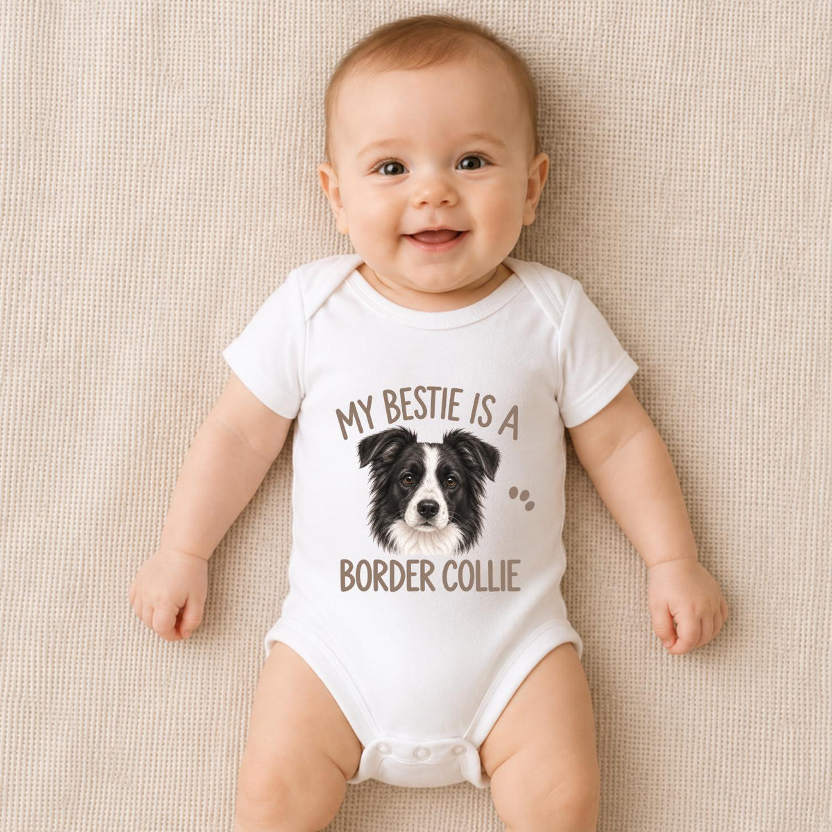 My Bestie Is a Border Collie Baby Vest