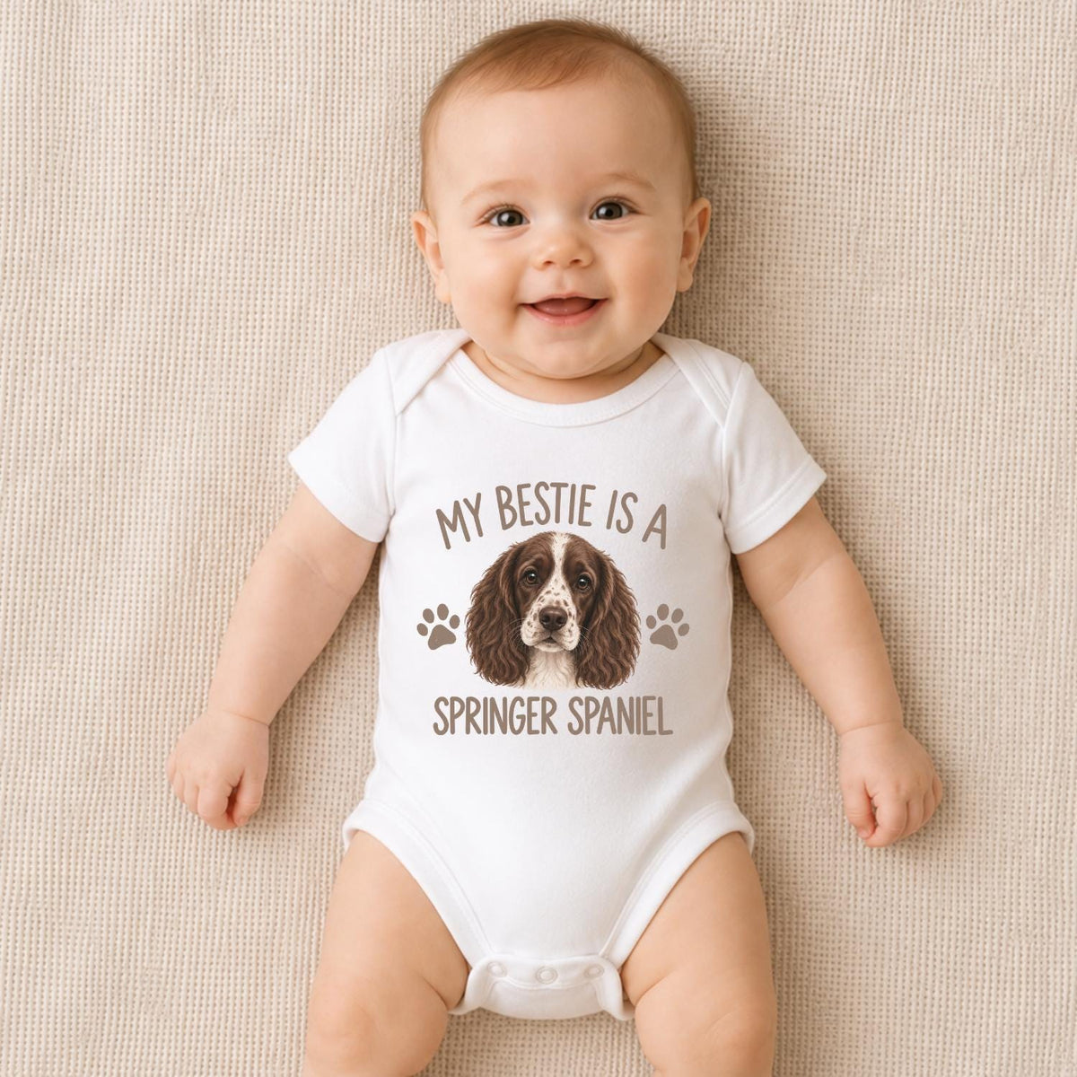 My Bestie Is a Springer Spaniel Baby Vest