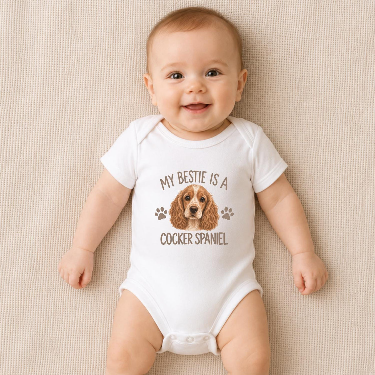 My Bestie Is a Cocker Spaniel Baby Vest