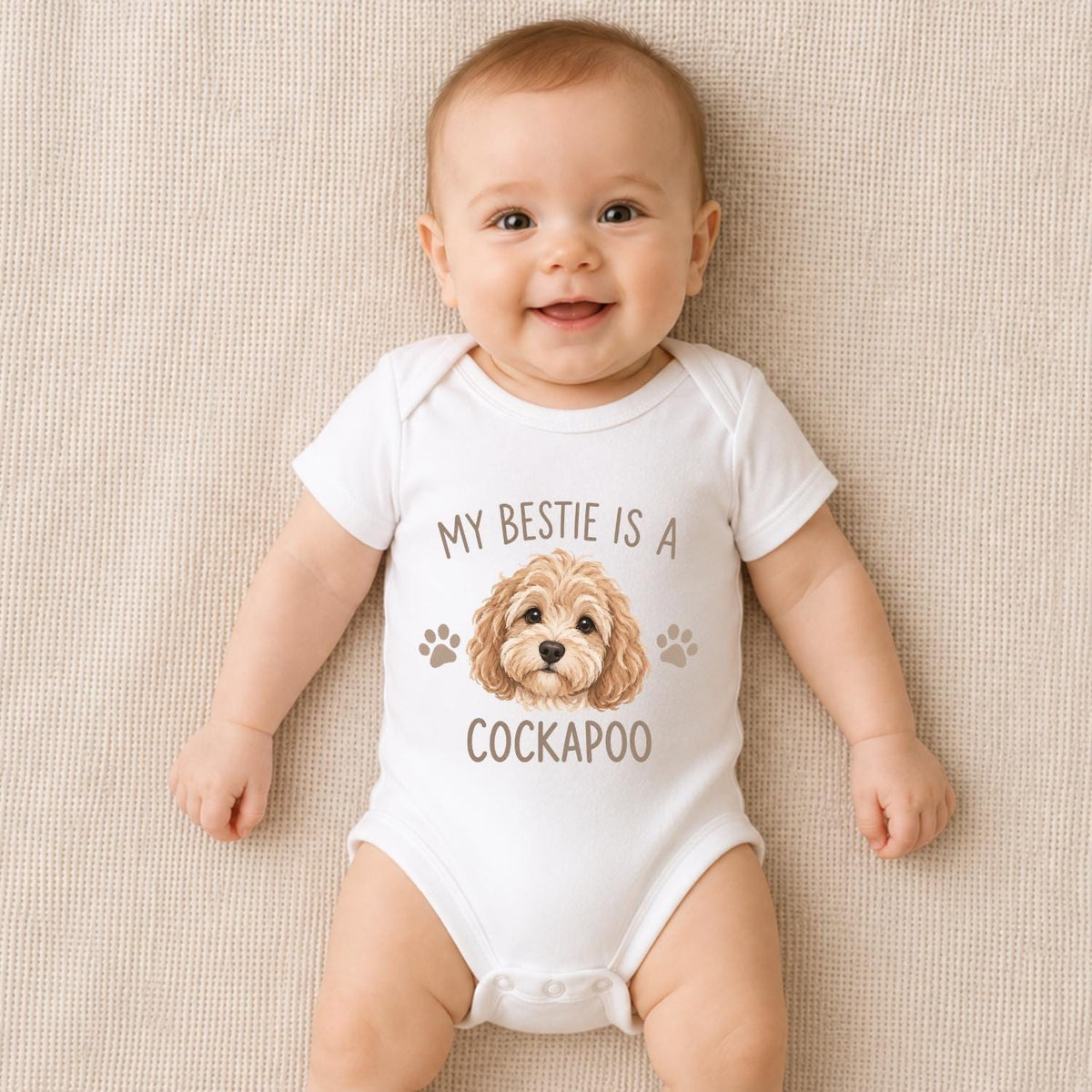 My Bestie Is a Cockapoo Baby Vest