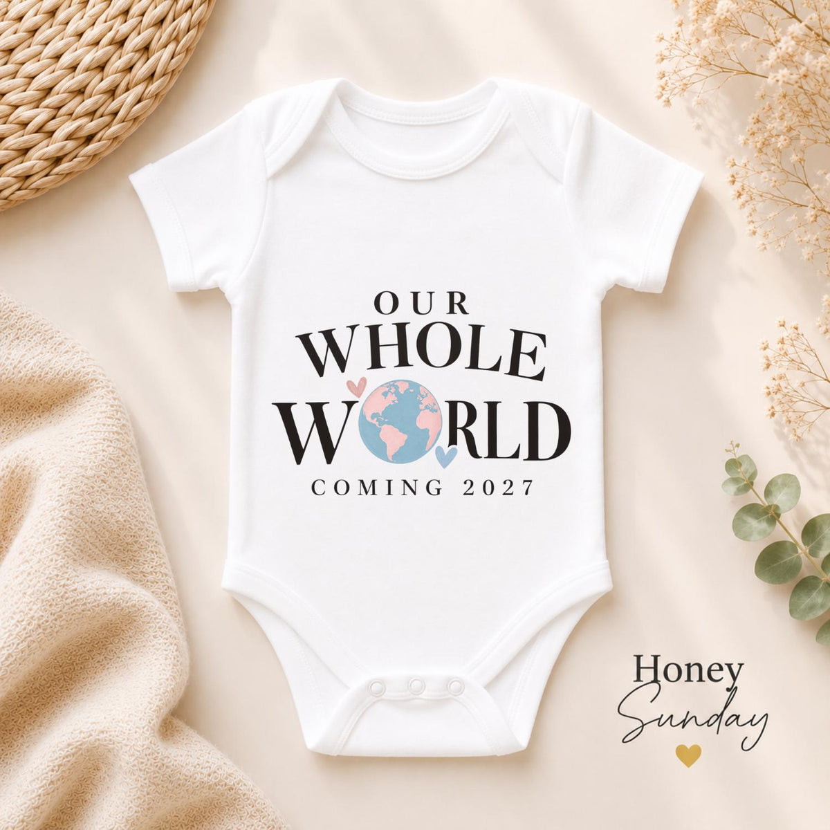 Our Whole World Coming 2027 Baby Vest