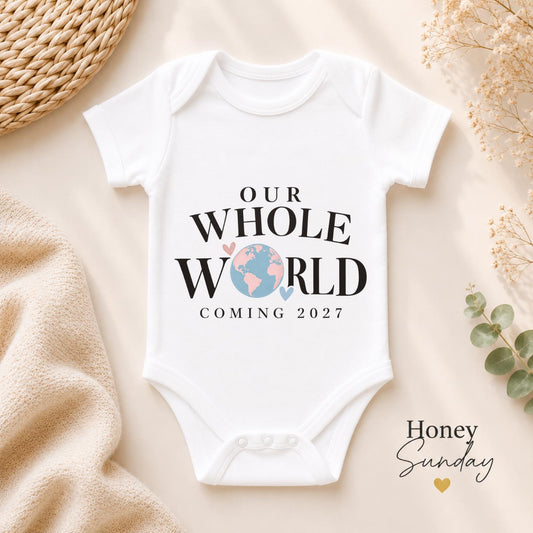 Our Whole World Coming 2027 Baby Vest