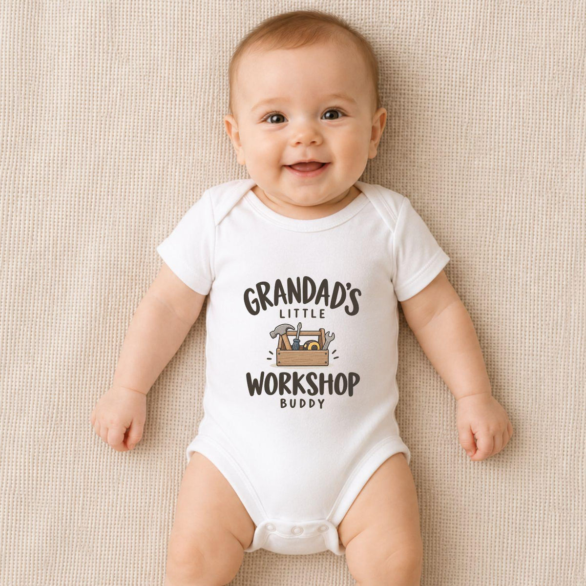 Grandad’s Little Workshop Buddy Baby Vest