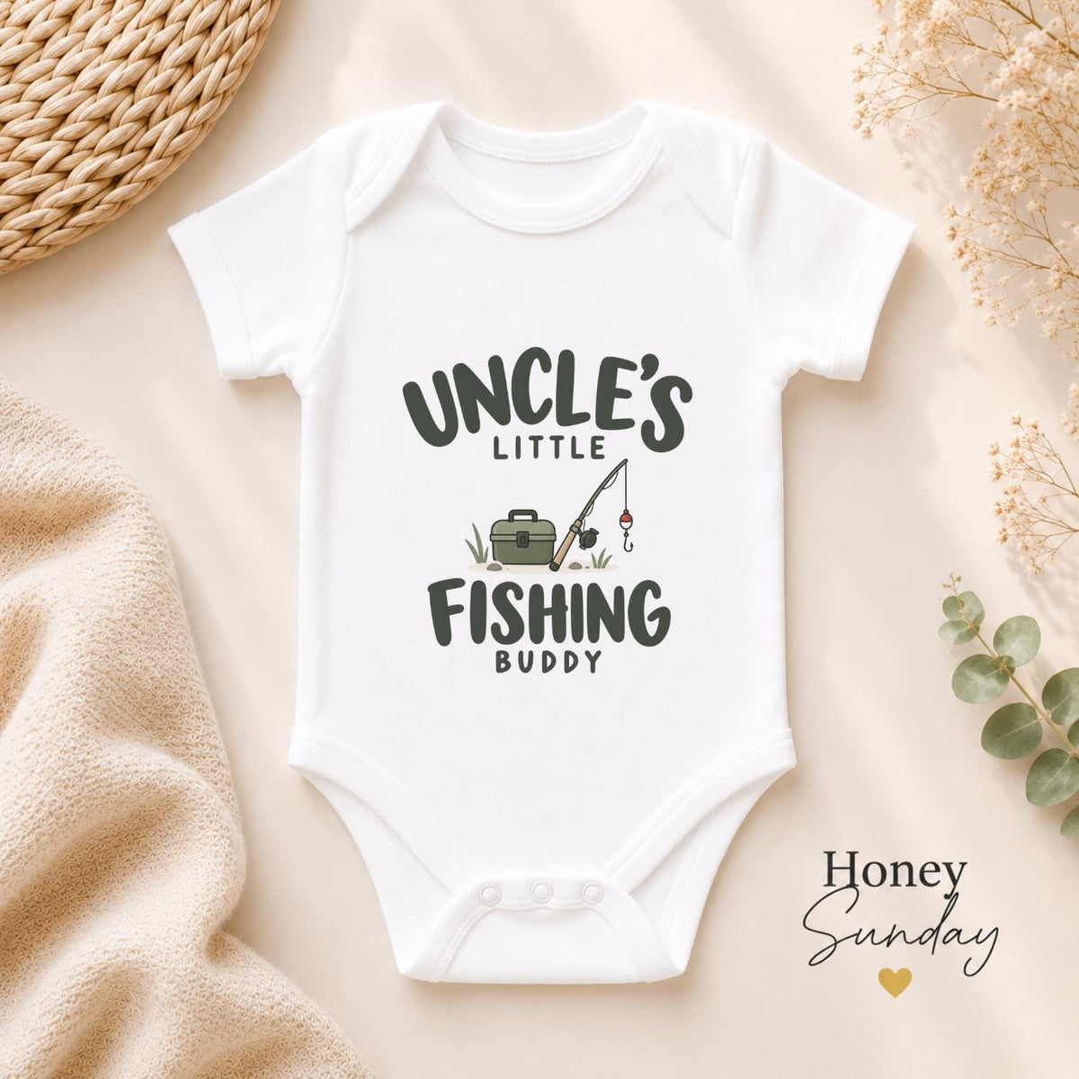 Uncle’s Little Fishing Buddy Baby Vest