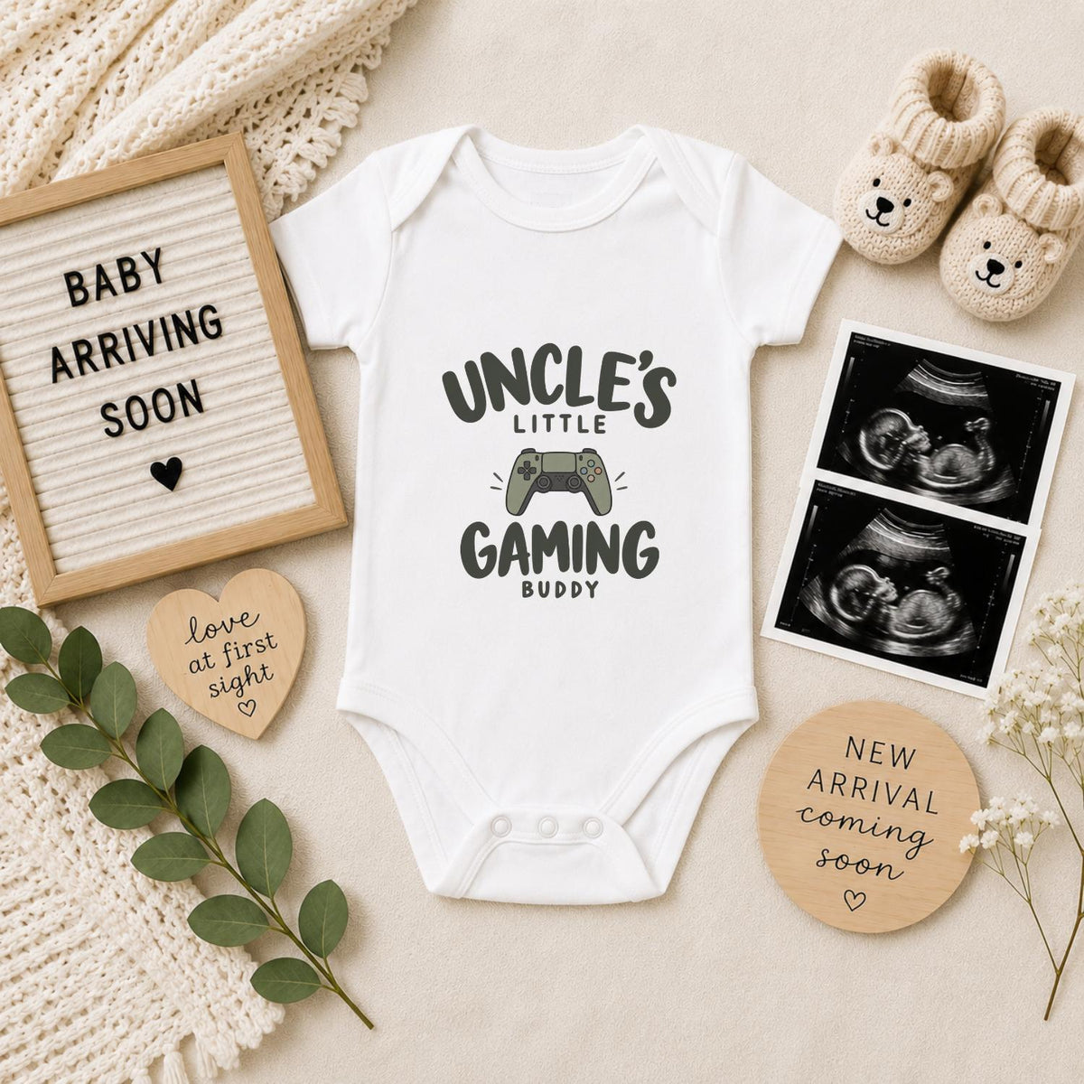 Uncle’s Little Gaming Buddy Baby Vest