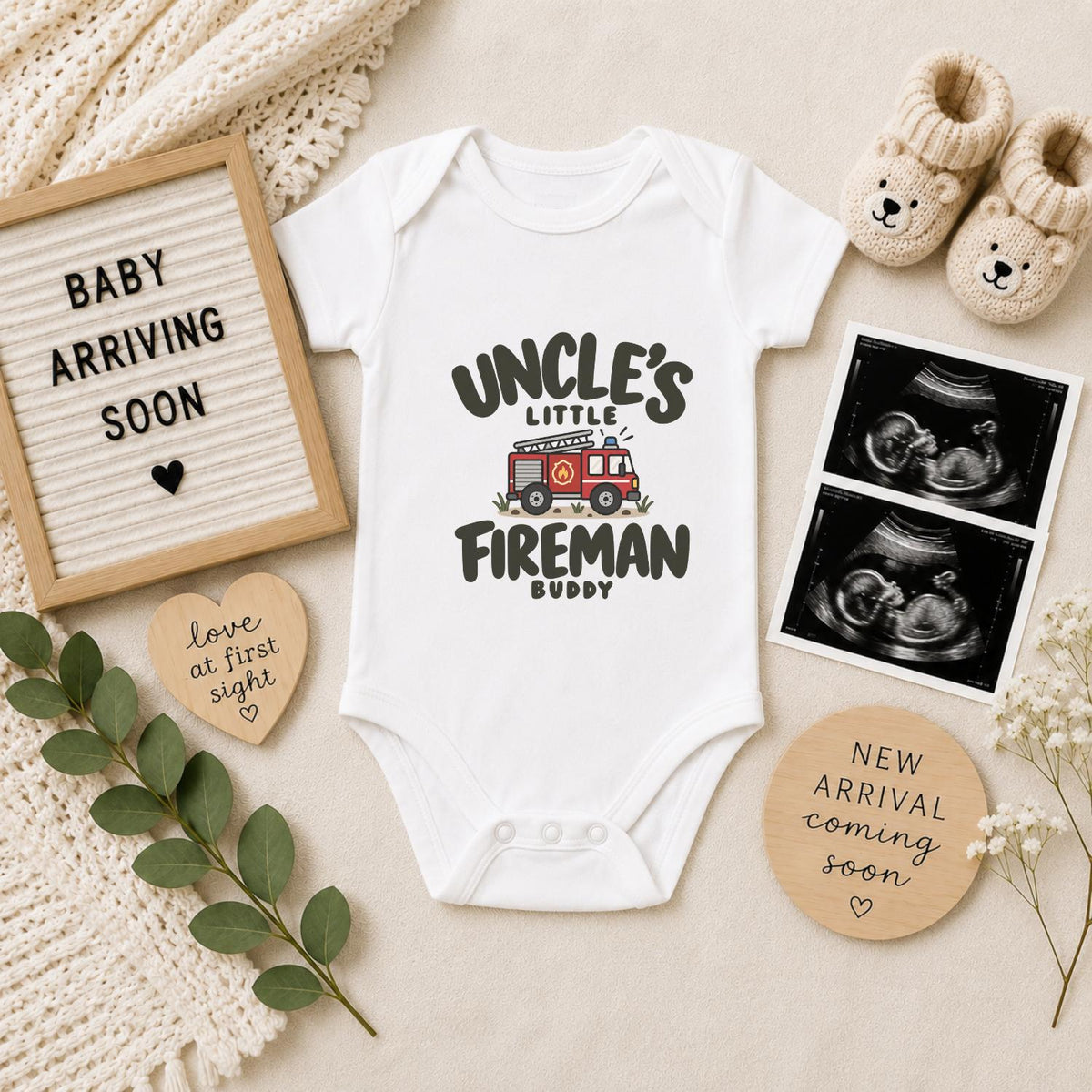Uncle’s Little Fireman Buddy Baby Vest