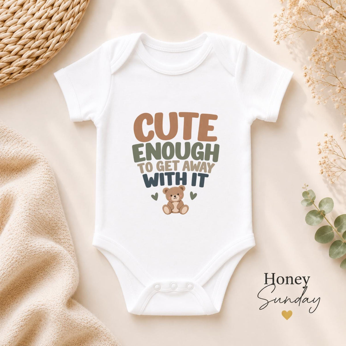 Cute Enough to Get Away With It Baby Vest